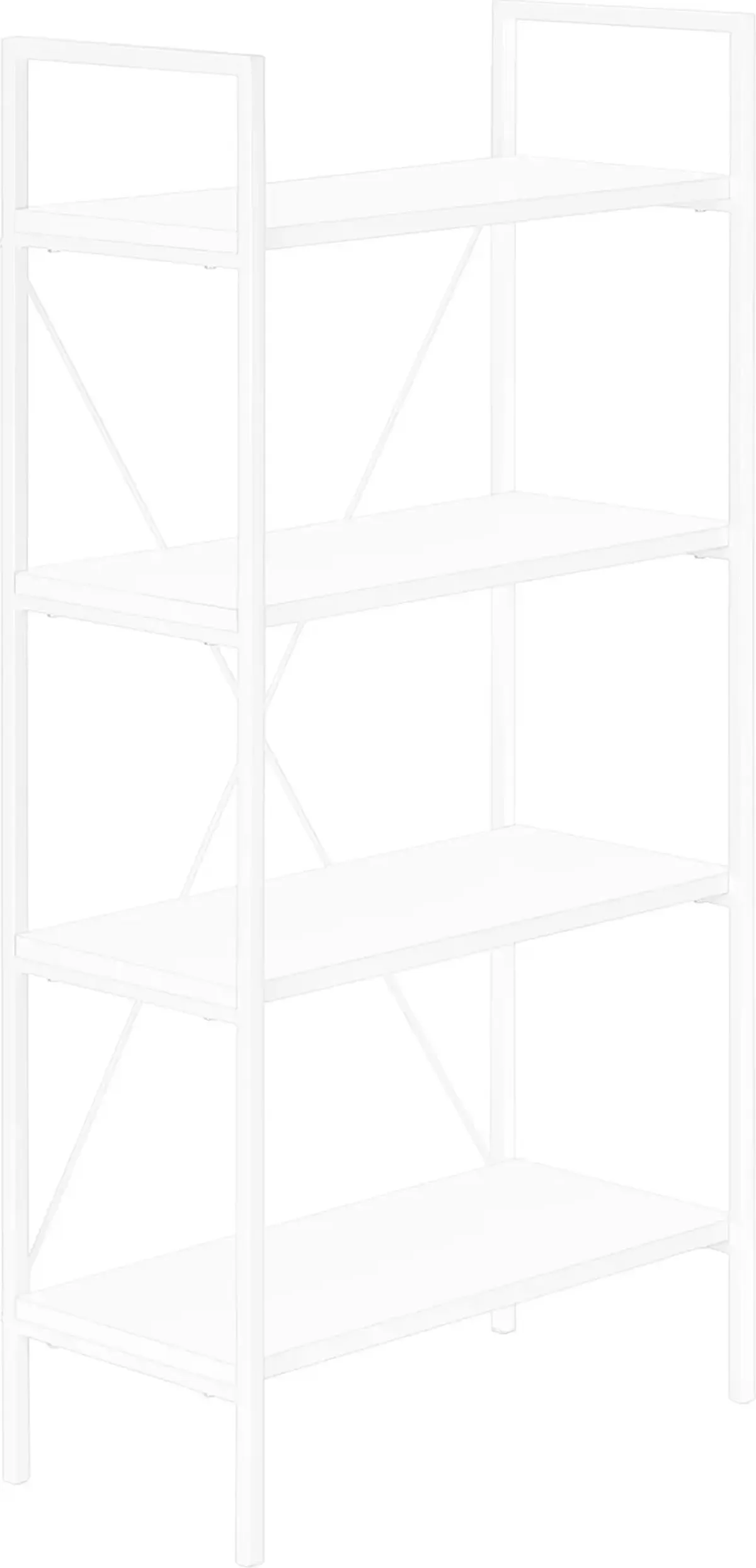 Winston 48-Inch White Modern Bookshelf