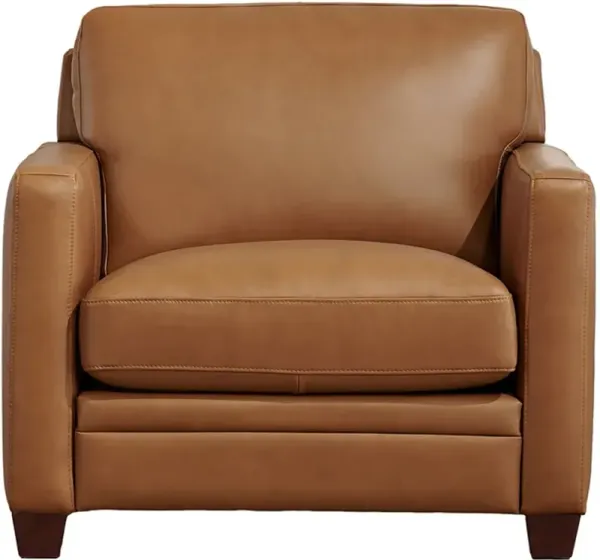 Como Cognac Brown Leather Chair