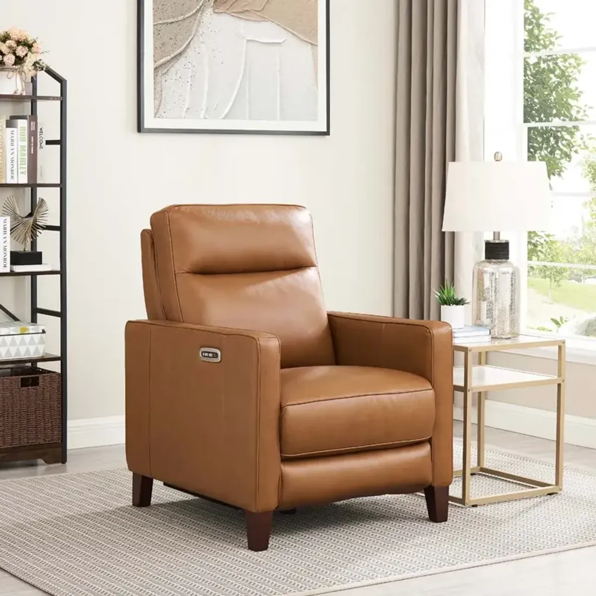 Havana Cognac Brown Zero Gravity Power Recliner