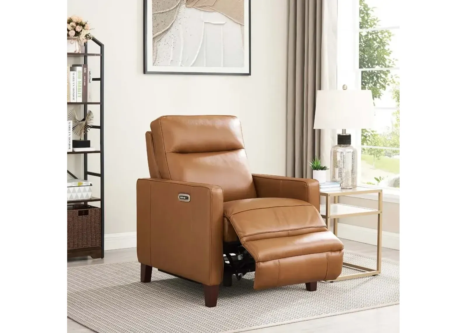 Havana Cognac Brown Zero Gravity Power Recliner