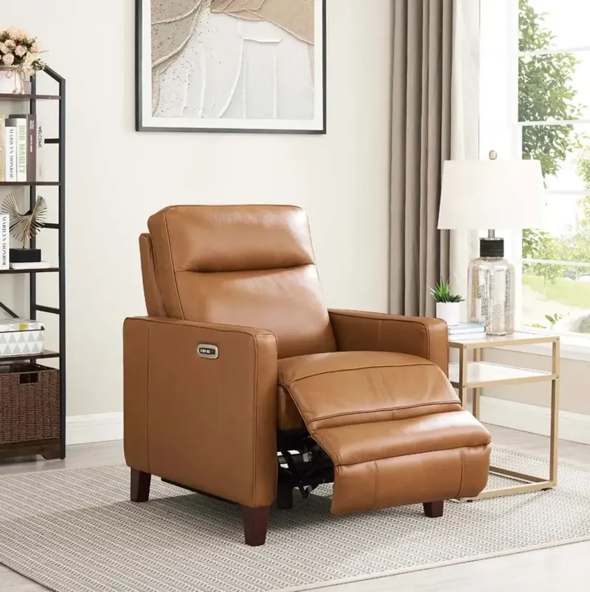 Havana Cognac Brown Zero Gravity Power Recliner