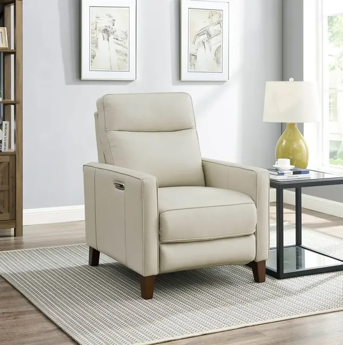 Havana Vanilla White Zero Gravity Power Recliner