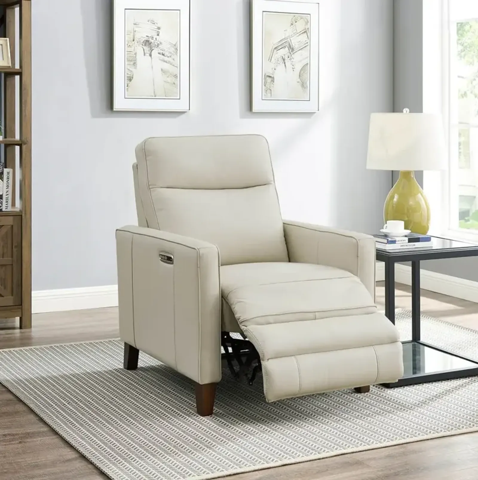 Havana Vanilla White Zero Gravity Power Recliner