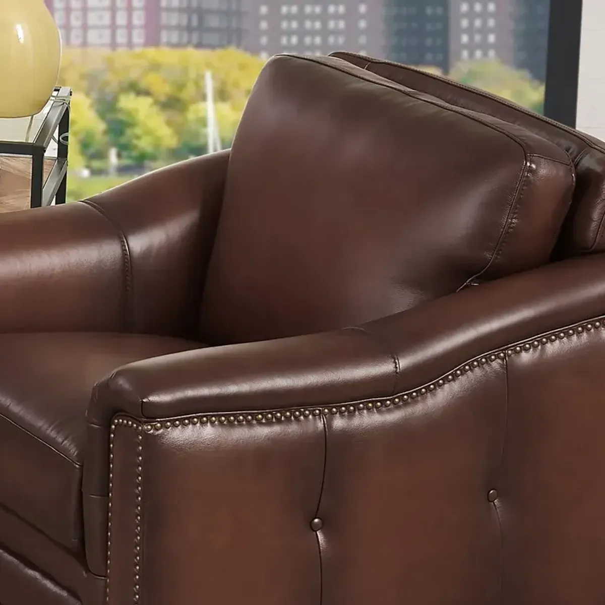 Billingham Caramel Brown Leather Chair