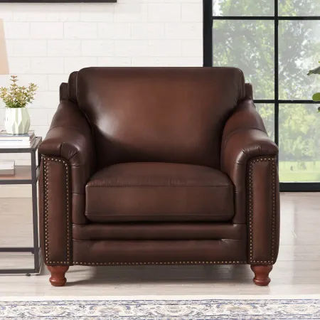 Billingham Caramel Brown Leather Chair