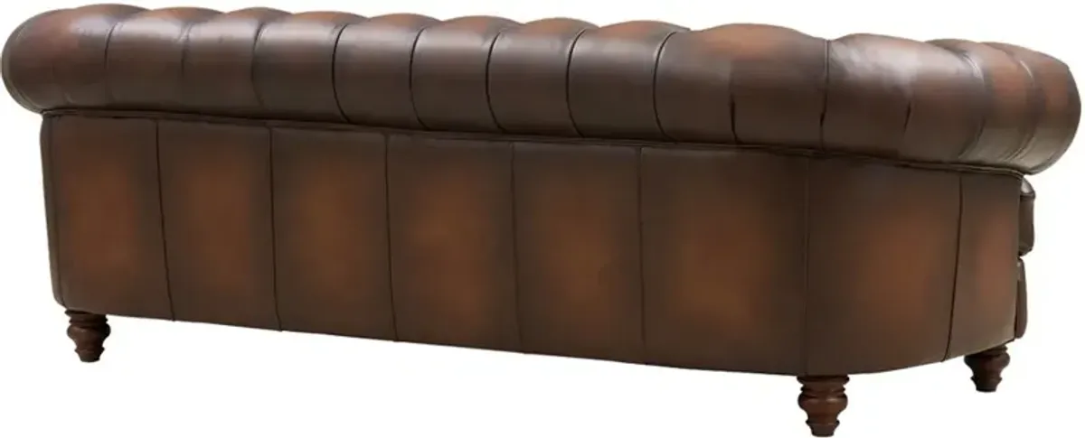 Nottingham Caramel Brown Leather Sofa