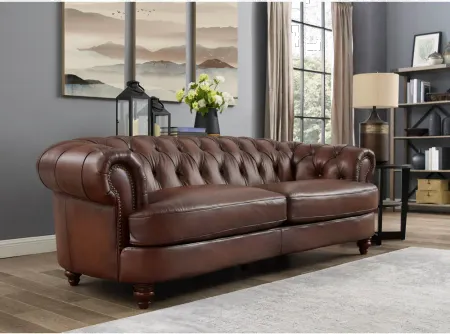 Nottingham Caramel Brown Leather Sofa