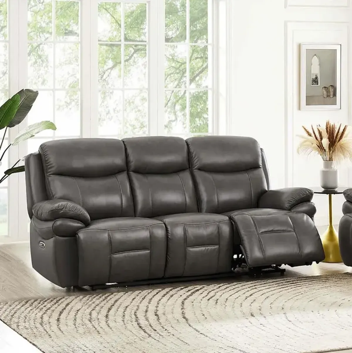 Summerlands Ash Gray Zero Gravity Power Reclining Sofa