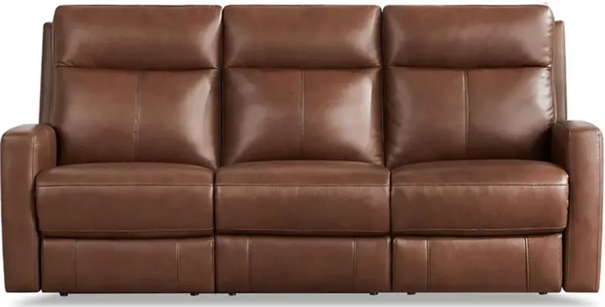 Modena Pecan Brown Zero Gravity Power Reclining Sofa