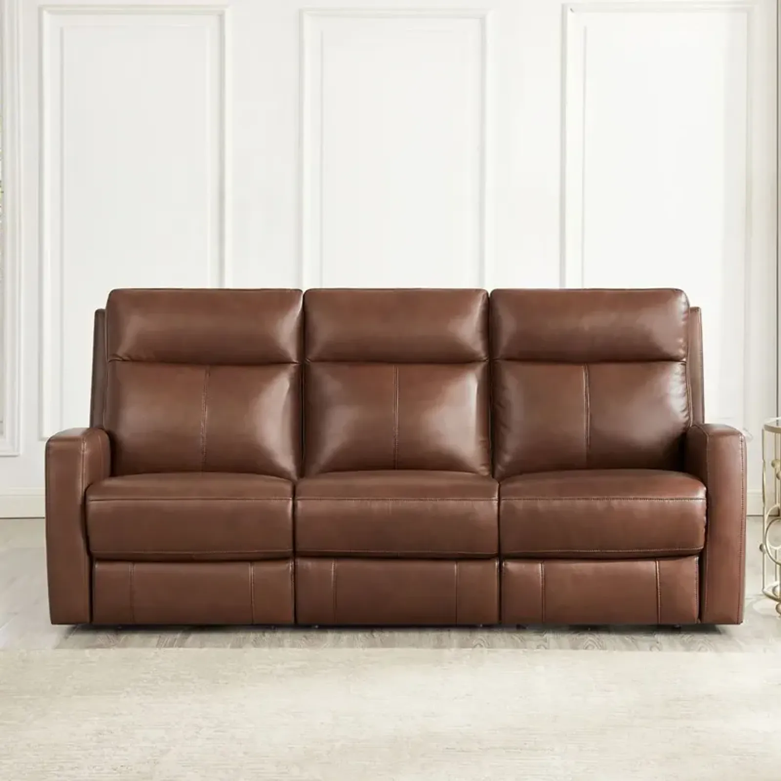 Modena Pecan Brown Zero Gravity Power Reclining Sofa