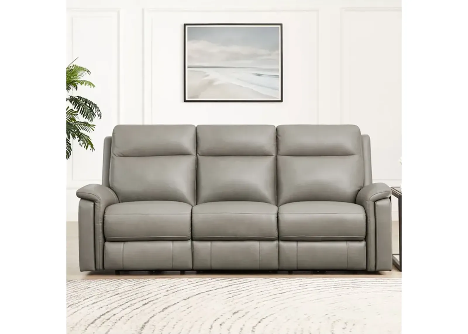 Cozy Gray Zero Gravity Power Reclining Sofa