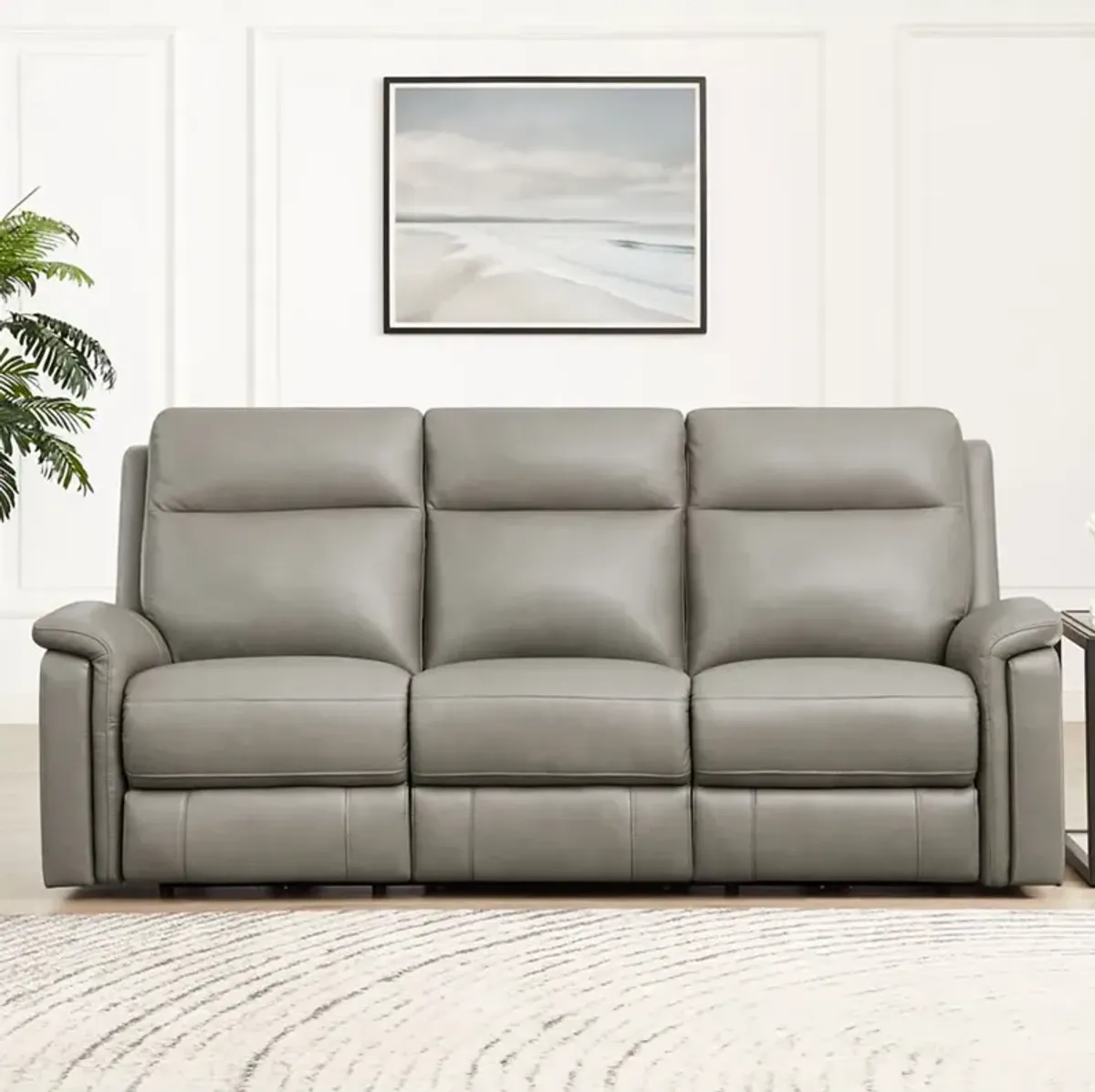 Cozy Gray Zero Gravity Power Reclining Sofa