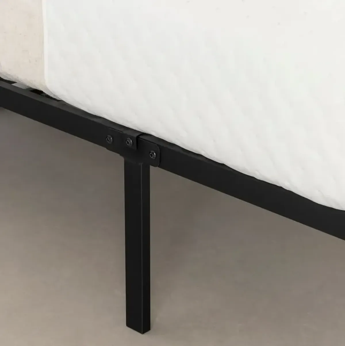 Mezzy Gray and Black Queen Upholstered Platform Bed - South Shore