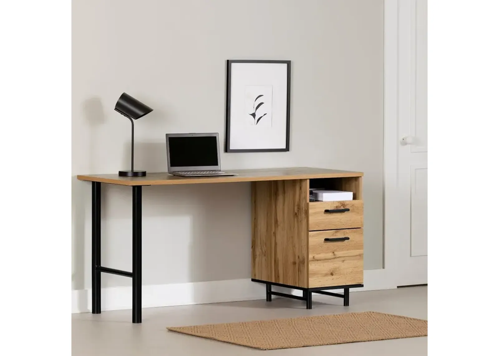 Ezra Oak Computer Desk - South Shore