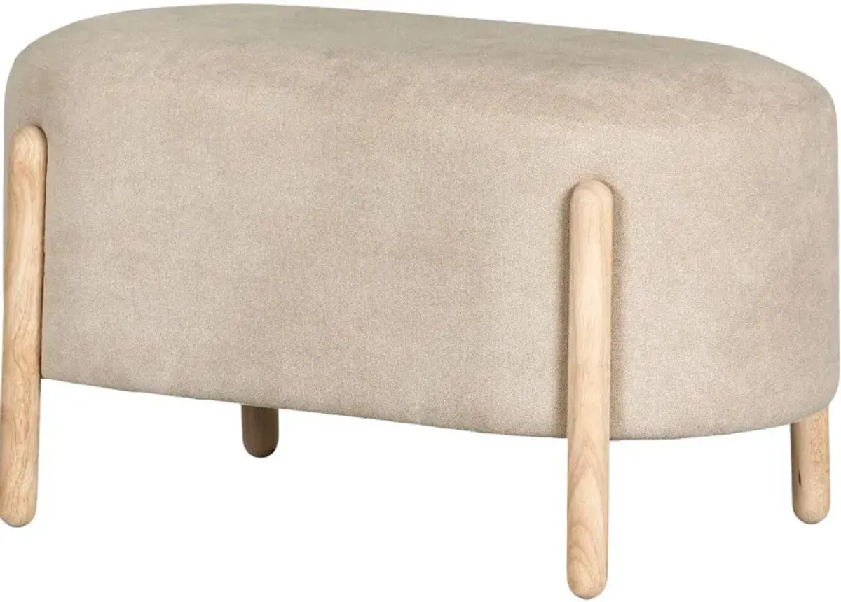 Flam Beige Upholstered Bench - South Shore