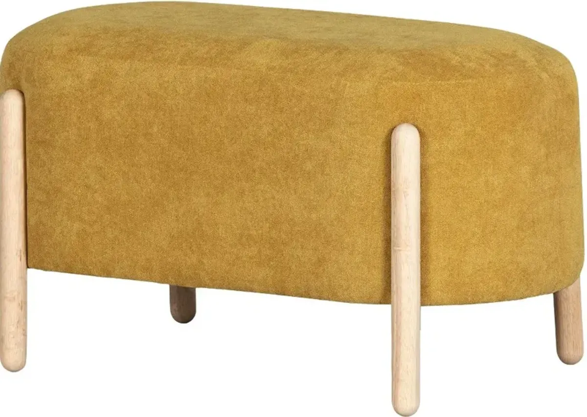 Flam Yellow Upholstered Bench - South Shore