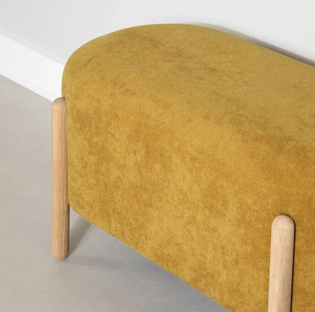 Flam Yellow Upholstered Bench - South Shore