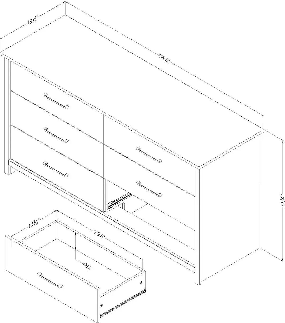 Fernley White Dresser - South Shore