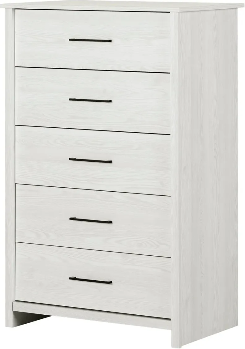 Fernley White Chest of Drawers - South Shore