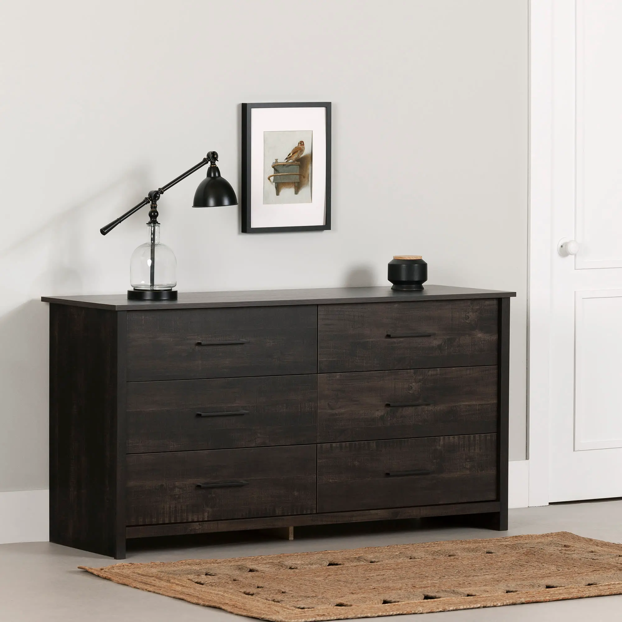 Fernley Rubbed Black Dresser - South Shore