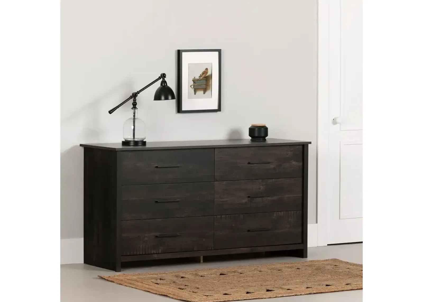 Fernley Rubbed Black Dresser - South Shore