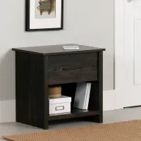 Fernley Rubbed Black Nightstand - South Shore
