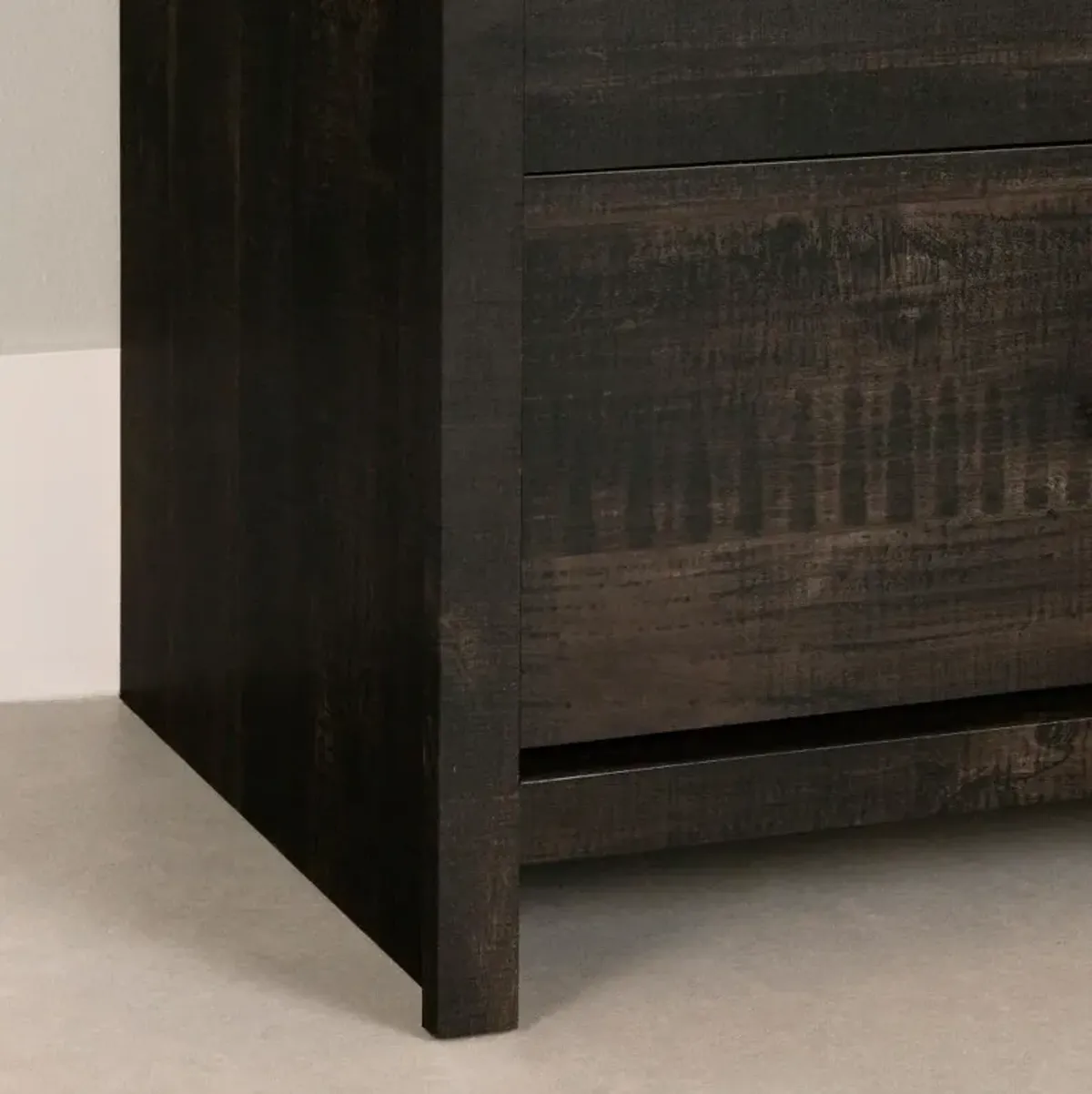 Fernley Rubbed Black Chest of Drawers - South Shore