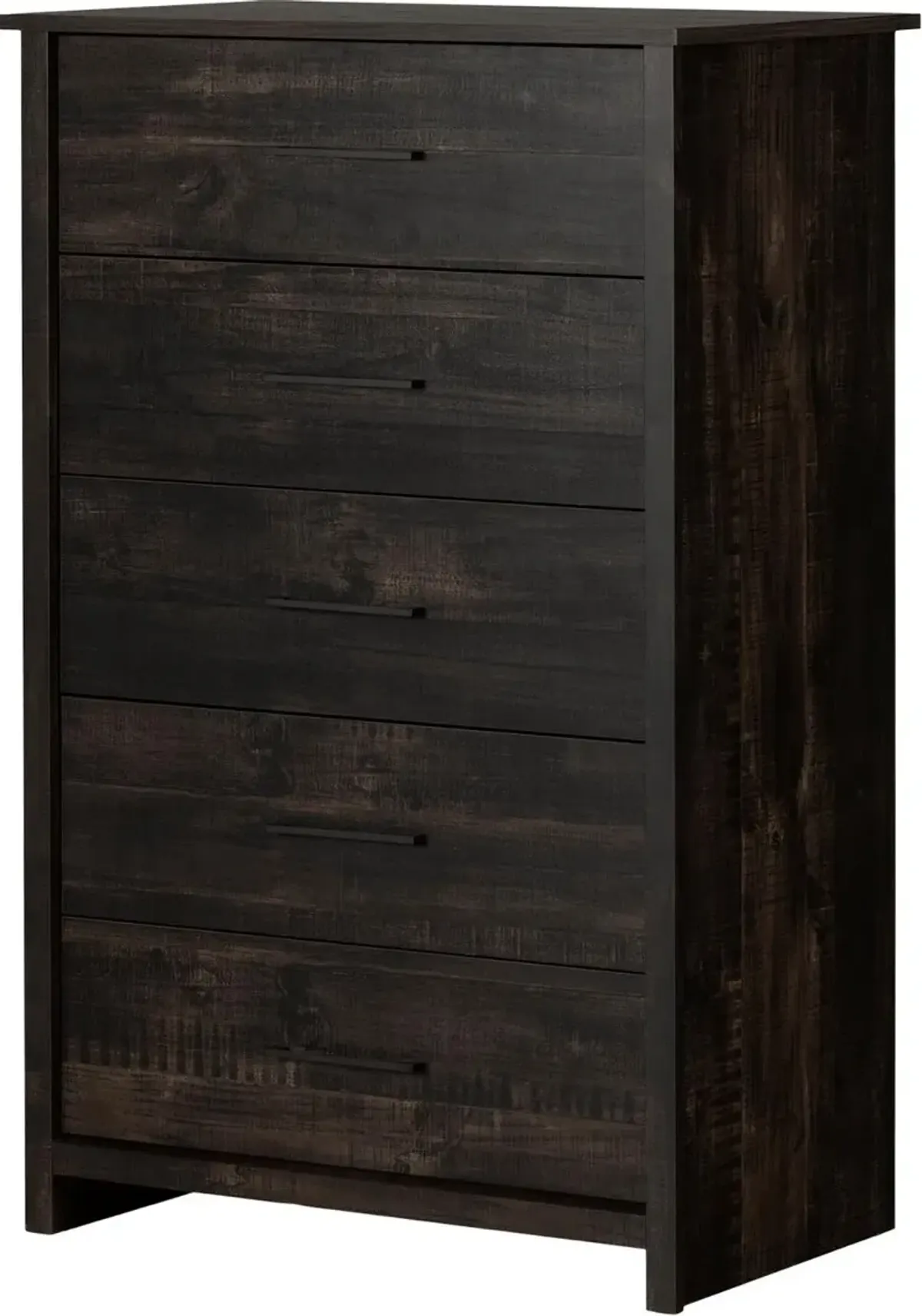 Fernley Rubbed Black Chest of Drawers - South Shore