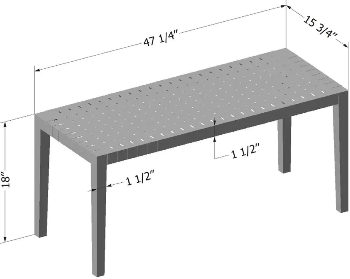 Agave Beige Black Wood Bench - South Shore