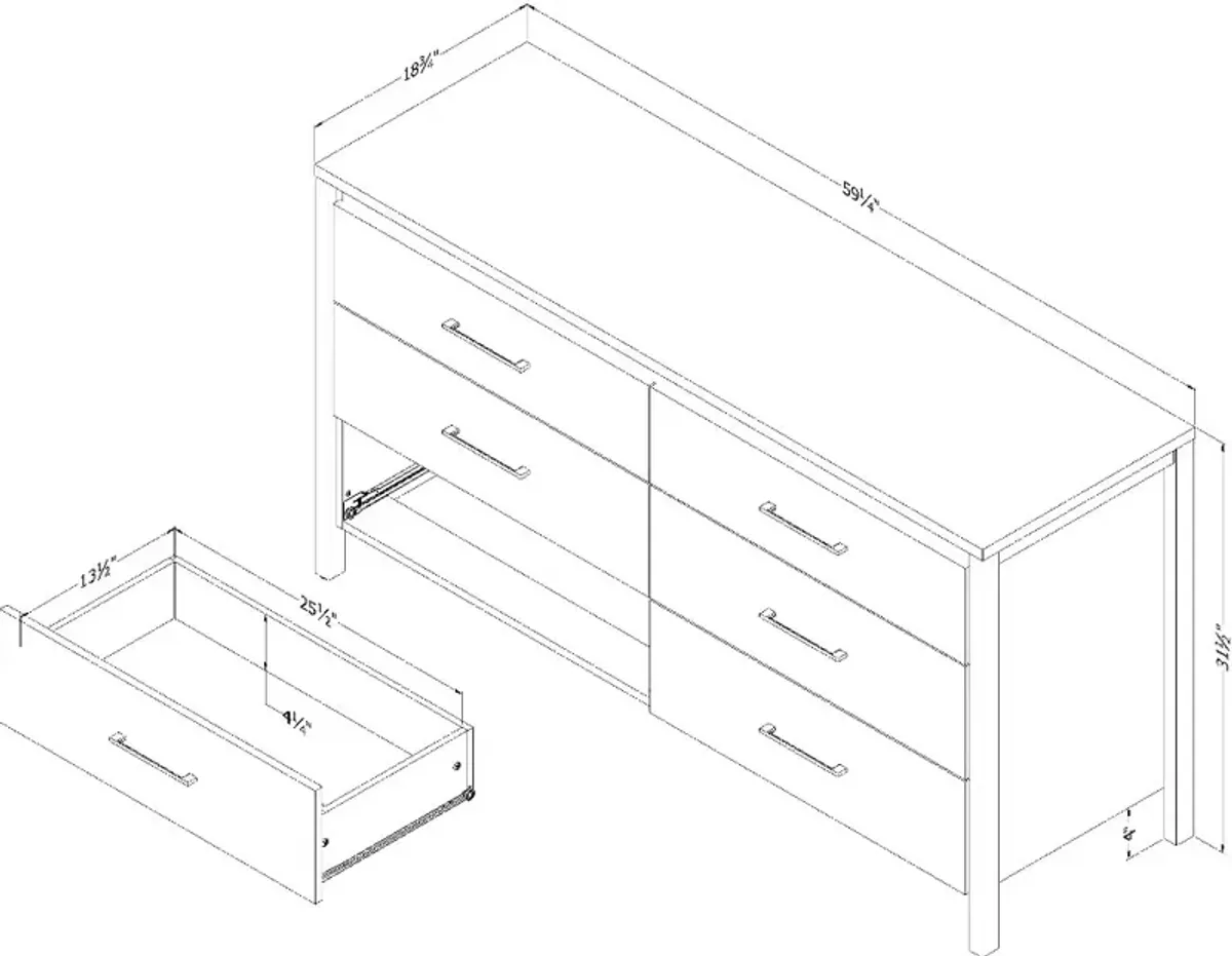 Gravity Natural Ash Dresser - South Shore