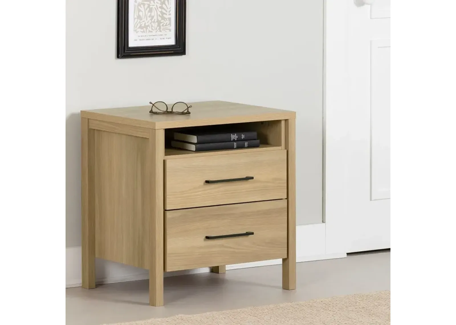 Gravity Natural 2-Drawer Nightstand - South Shore