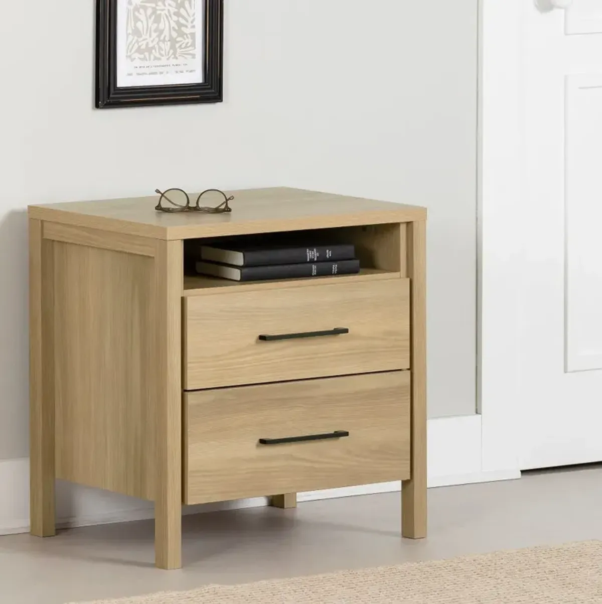 Gravity Natural 2-Drawer Nightstand - South Shore