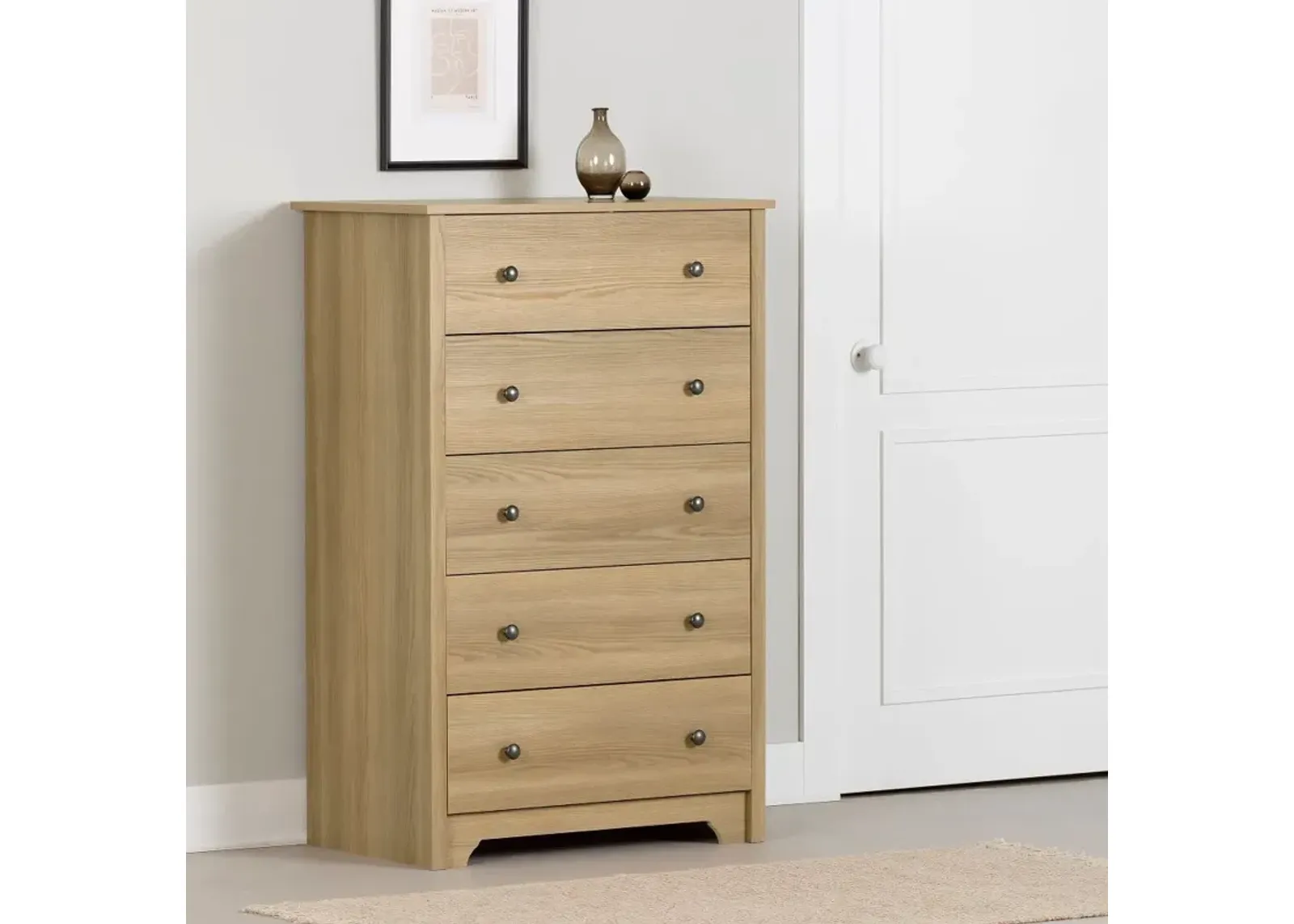 Vito Natural Ash 5-Drawer Chest