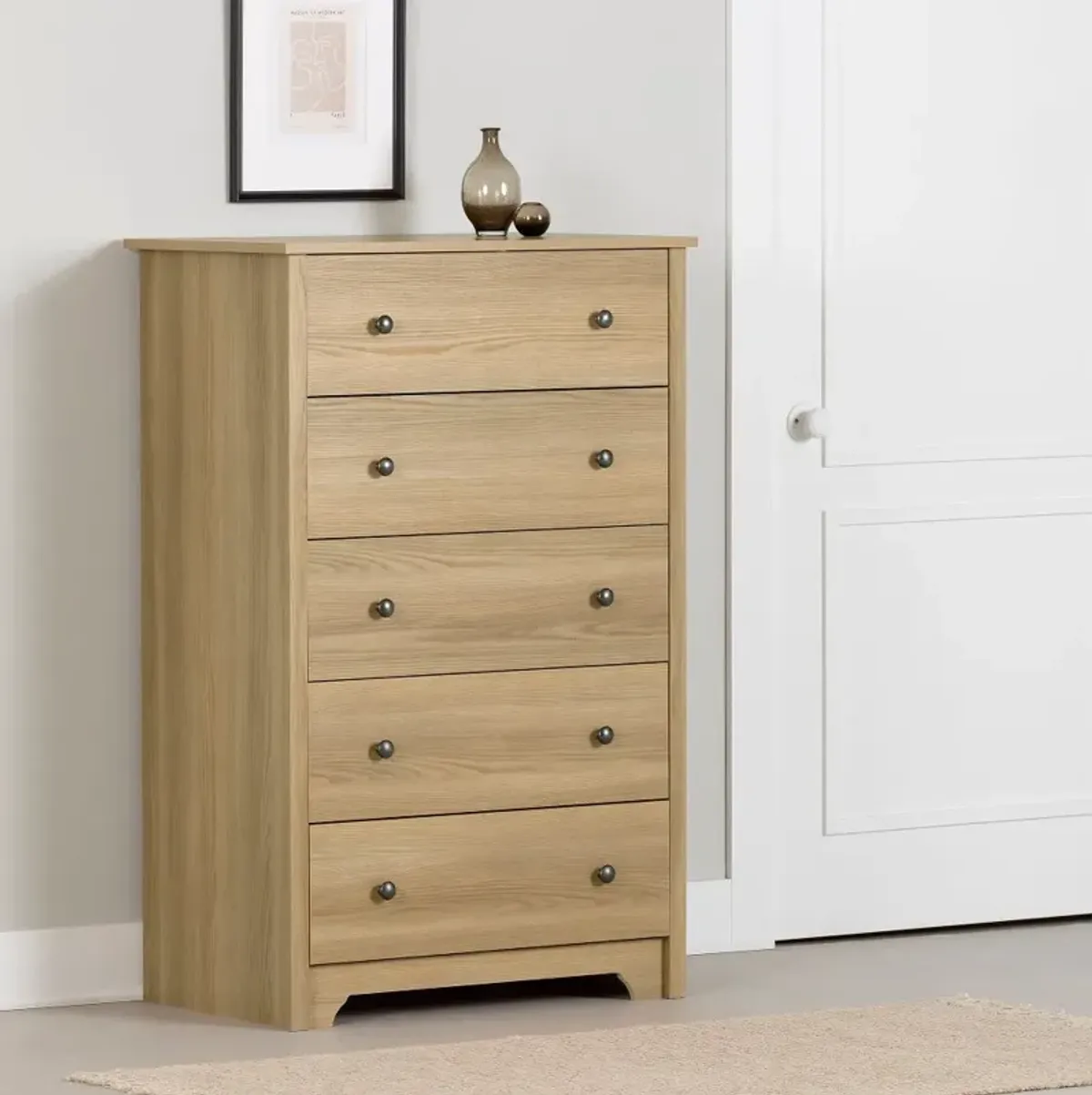 Vito Natural Ash 5-Drawer Chest