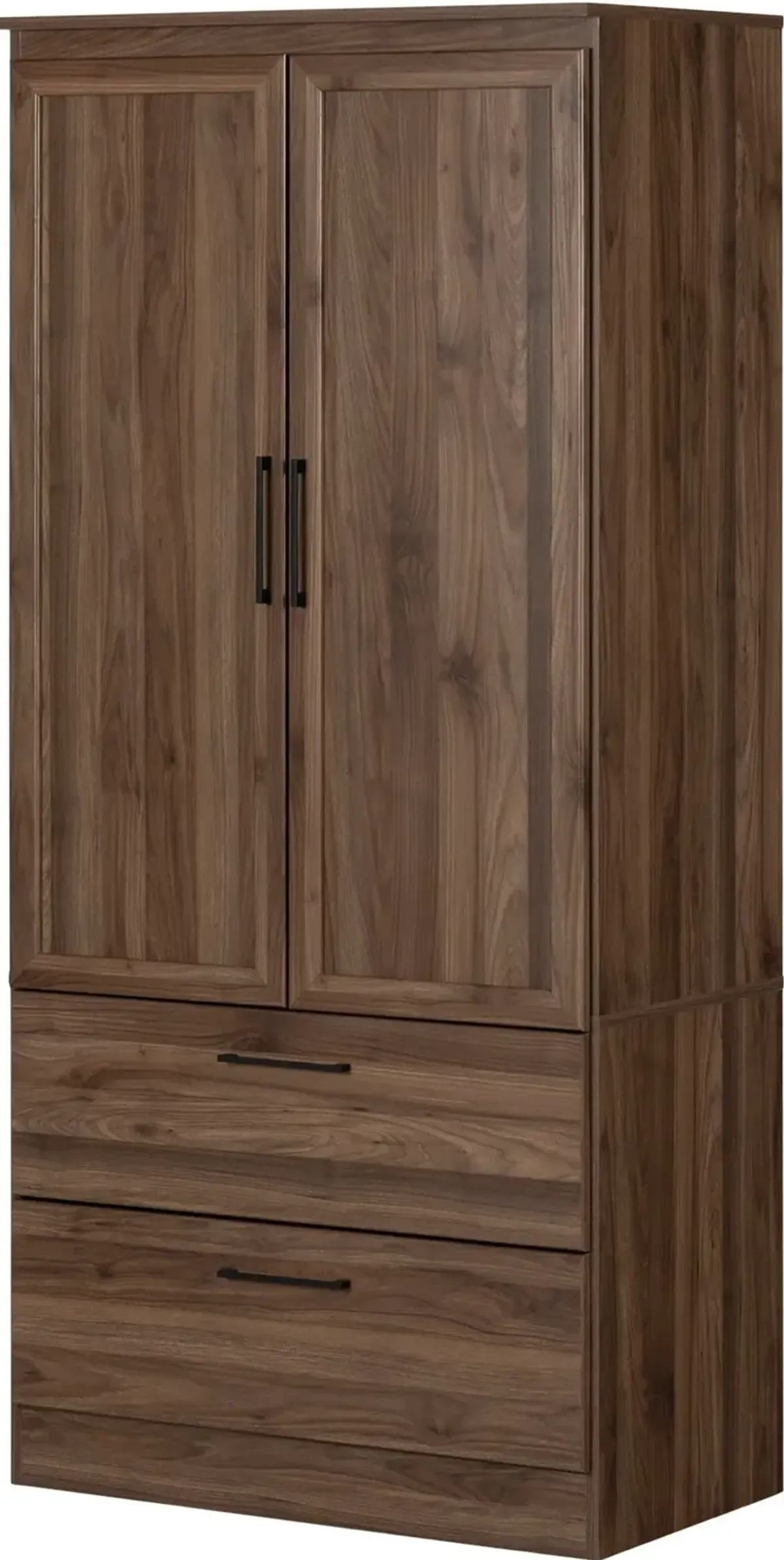 Acapella Walnut Brown Wardrobe Armoire - South Shore