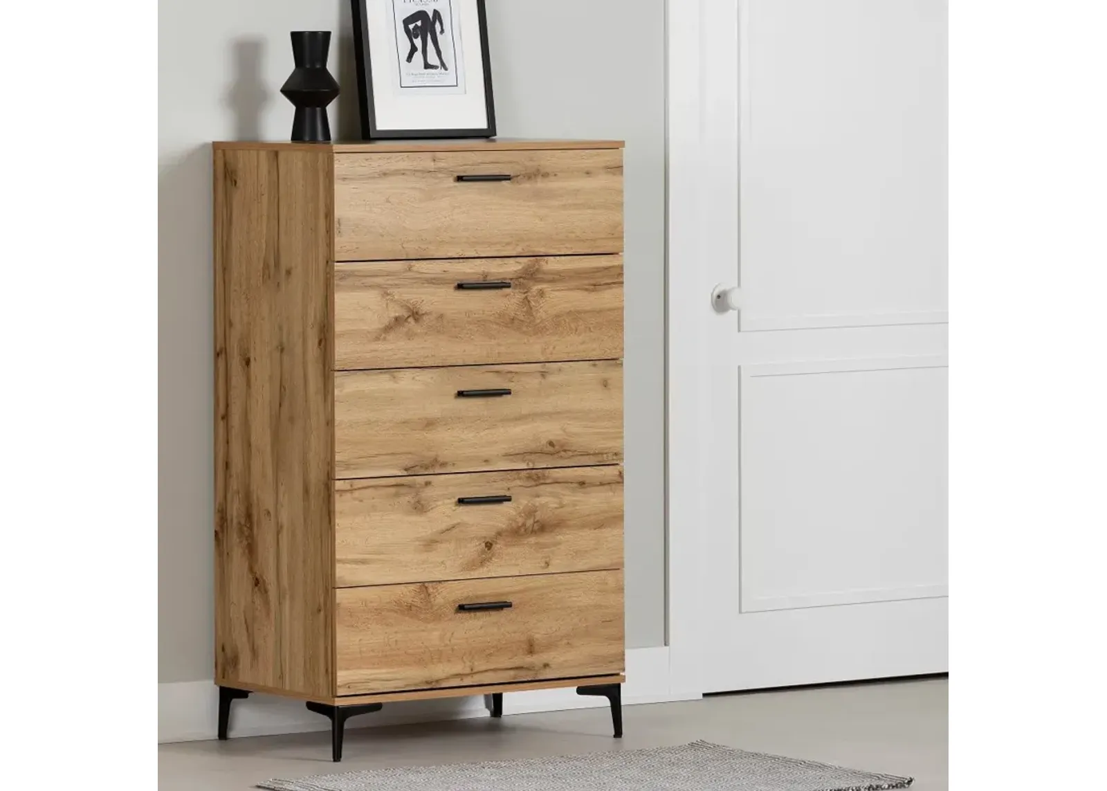 Musano Oak 5-Drawer Chest