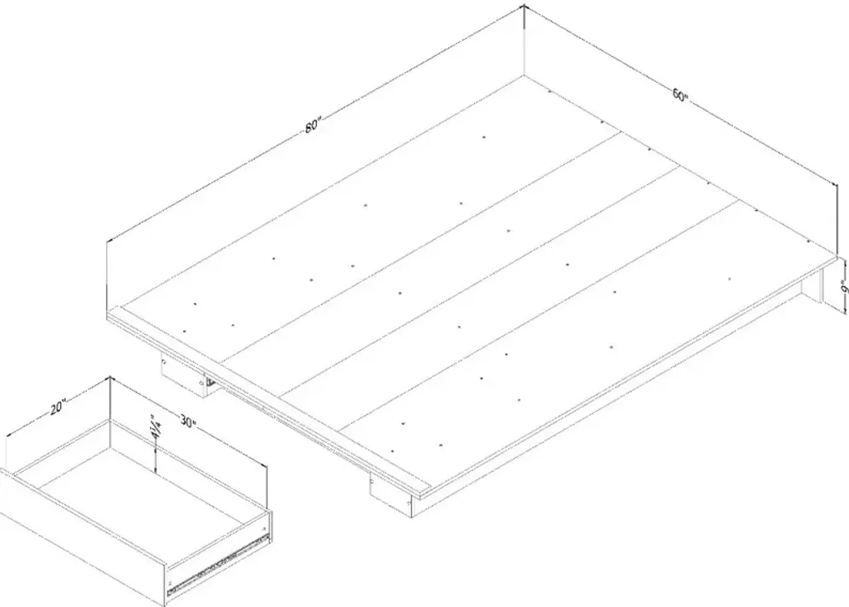 Musano Oak Full/Queen Platform Bed