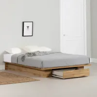 Musano Oak Full/Queen Platform Bed
