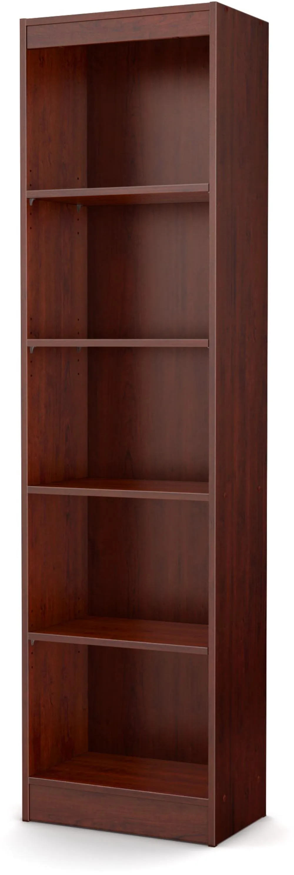 South Shore Axess Royal Cherry 5-Shelf Narrow Bookcase