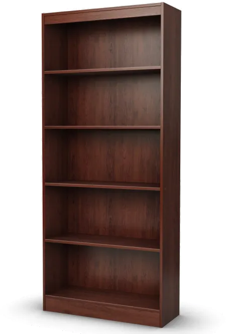 South Shore Axess Royal Cherry 5-Shelf Bookcase