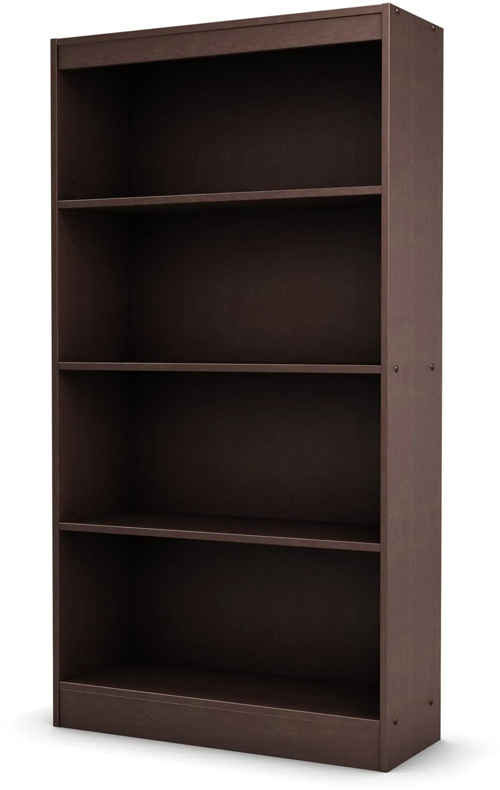 South Shore Axess Chocolate Brown 4-Shelf Bookcase