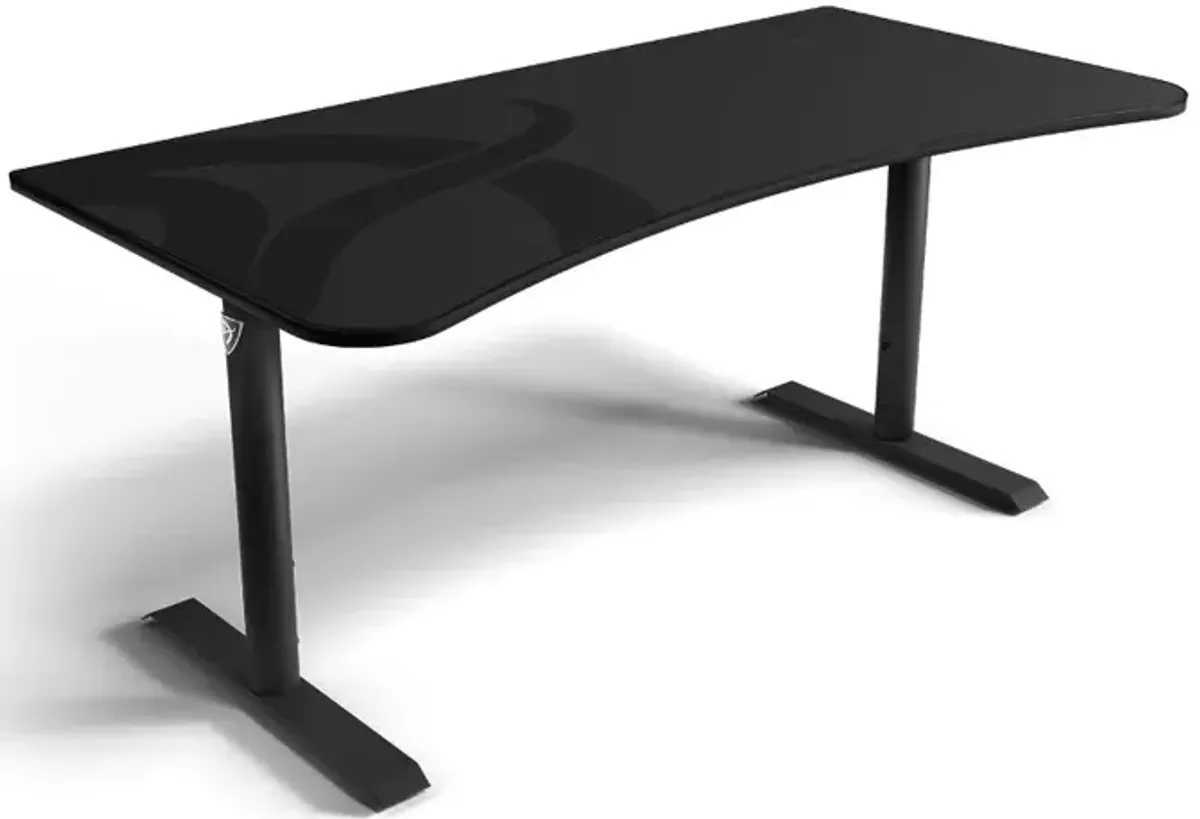 Arena Gun Metal Dark Gray Gaming Desk