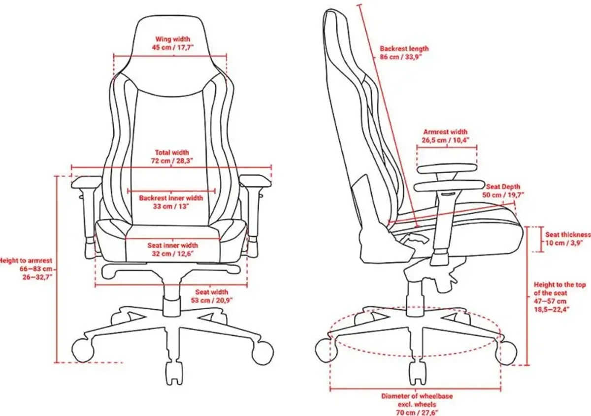 Arozzi - Torretta Soft PU Gaming Chair - Red