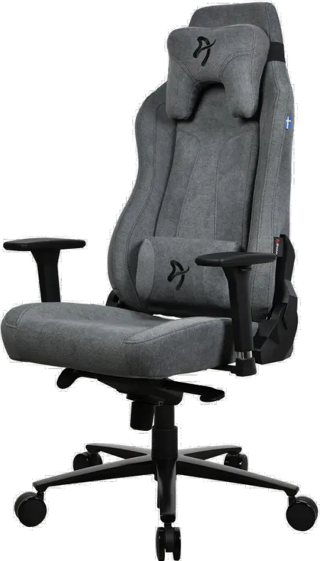 Vernazza Ash Gray Soft Fabric Gaming Chair