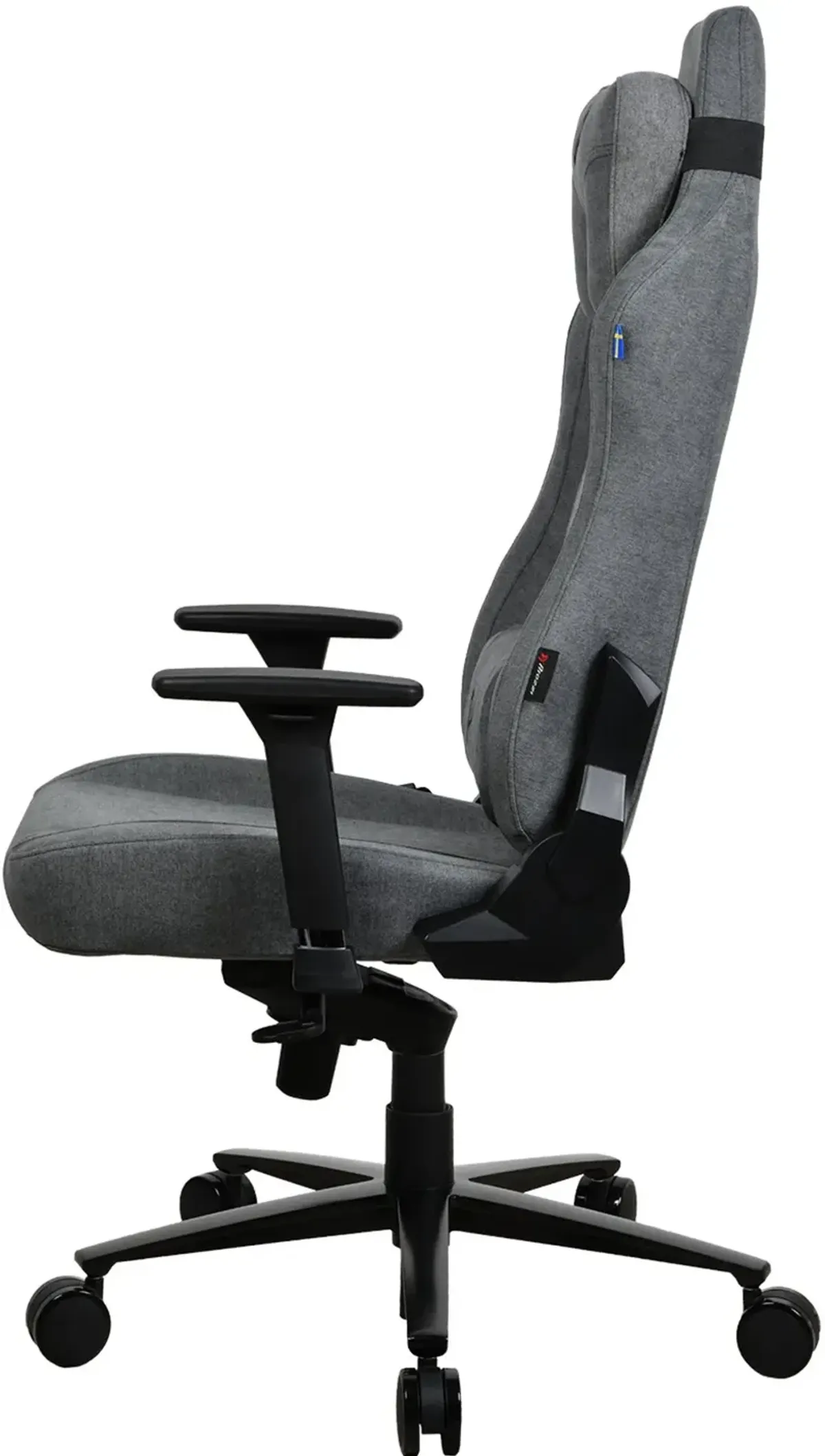 Vernazza Ash Gray Soft Fabric Gaming Chair