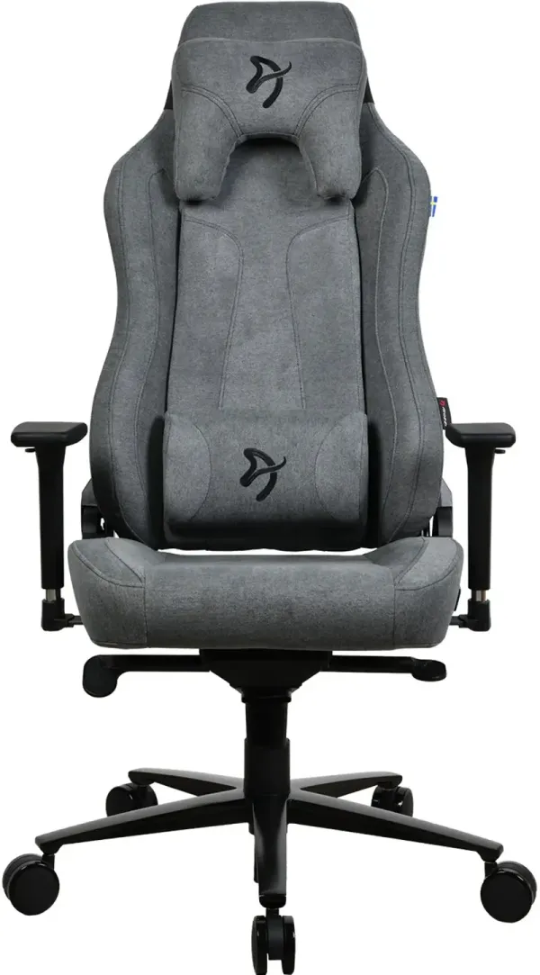 Vernazza Ash Gray Soft Fabric Gaming Chair