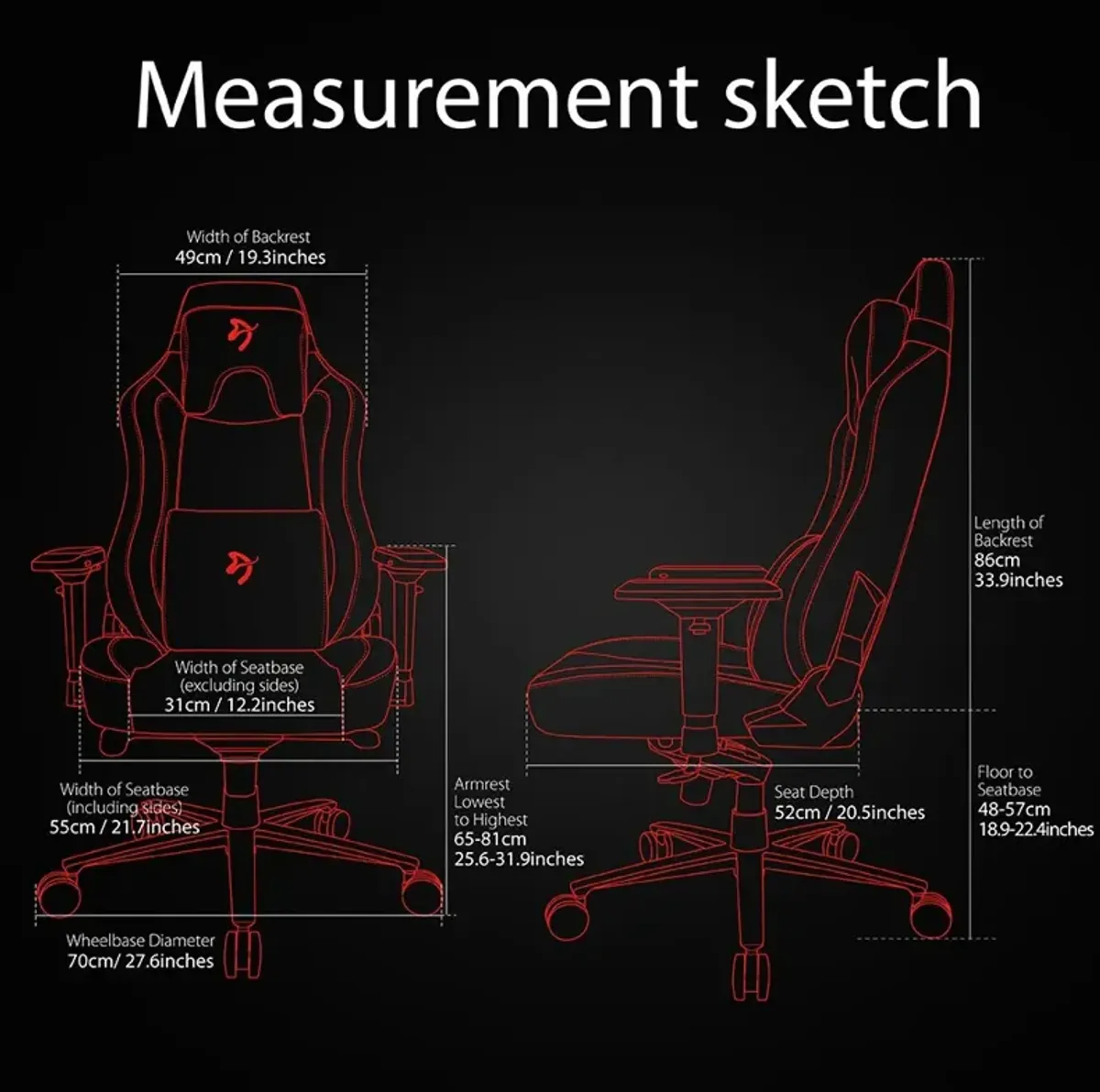 Vernazza Black Super Soft Gaming Chair