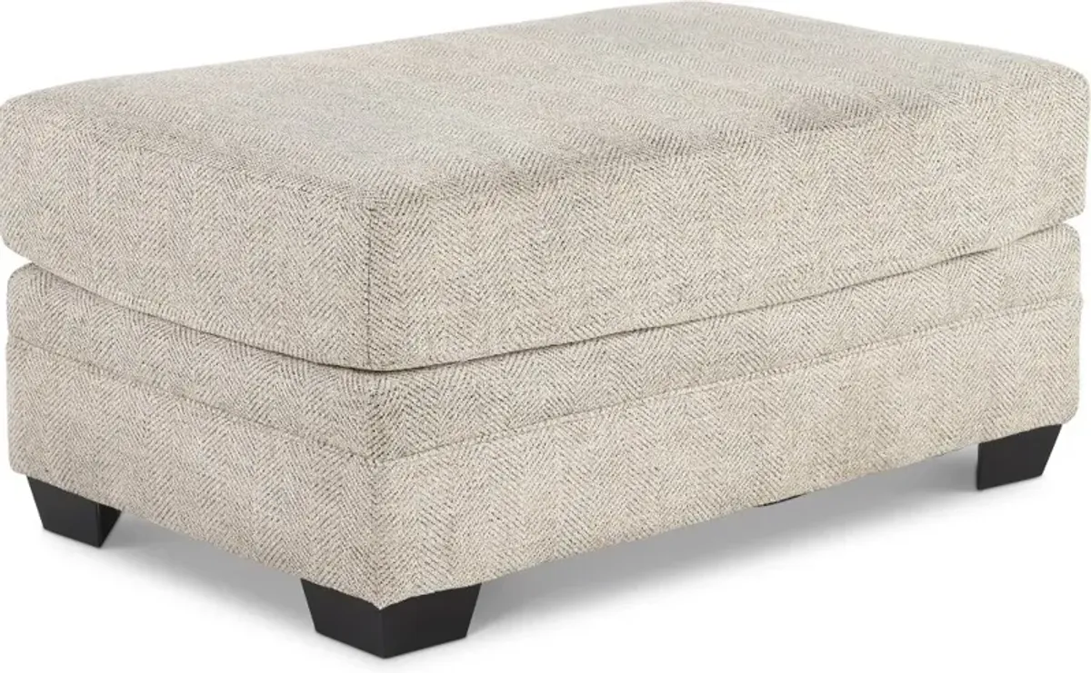 McCall Hemp Beige Ottoman