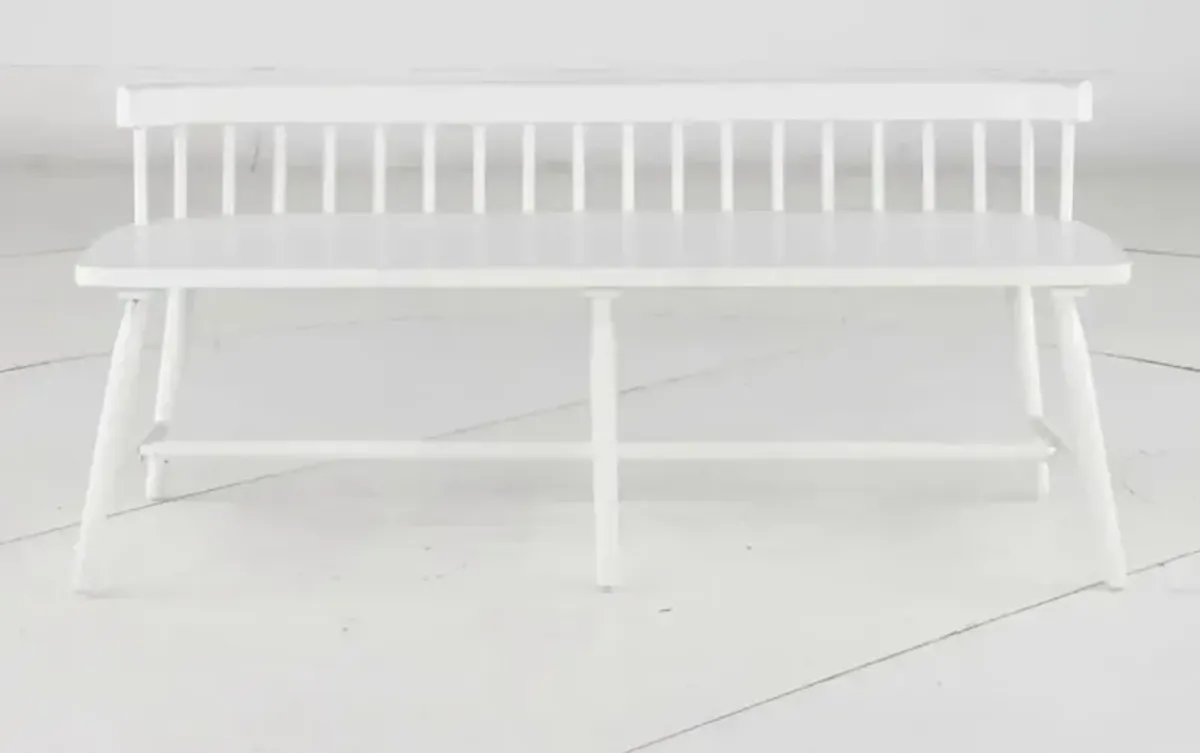 Palmetto Heights White Bed Bench