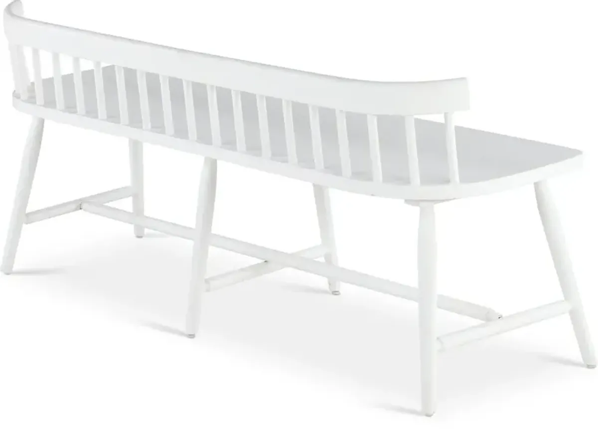 Palmetto Heights White Bed Bench